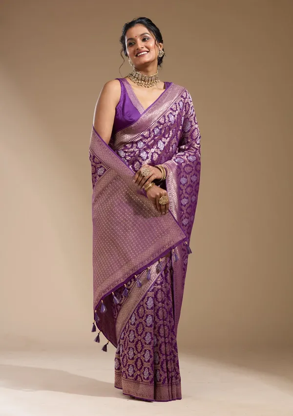 Purple_Zariwork_Gold_Georgette_Silk_Saree