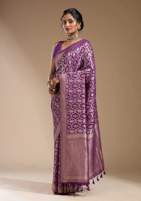 Purple_Zariwork_Gold_Georgette_Silk_Saree