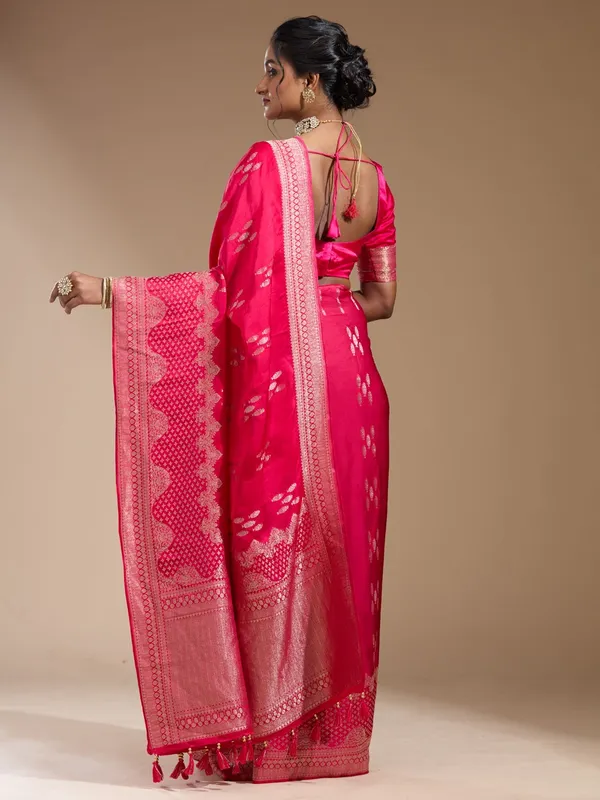 Rani_Pink_Zariwork_Gold_Satin_Silk_Saree