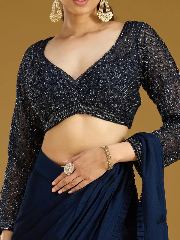 Navy_Blue_Cutdana_Satin_Readymade_Saree