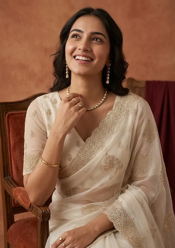 Off_White_Tissue_Gold_Stonework_Saree_With_Matching_Blouse_Piece