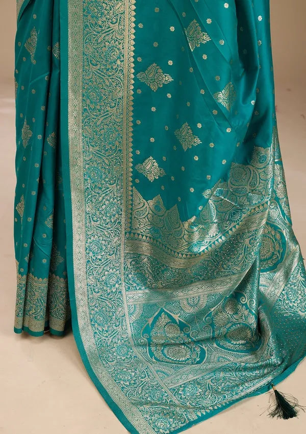 Red_Stonework_Gold_Art_Silk_Saree