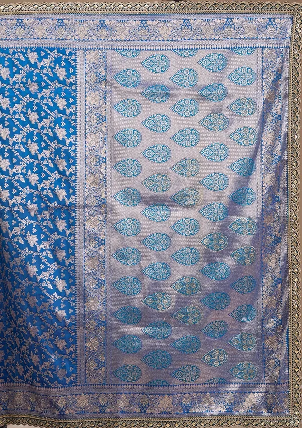 Royal_Blue_Silk_Jaal_Sequins_Saree_With_Matching_Blouse_Piece