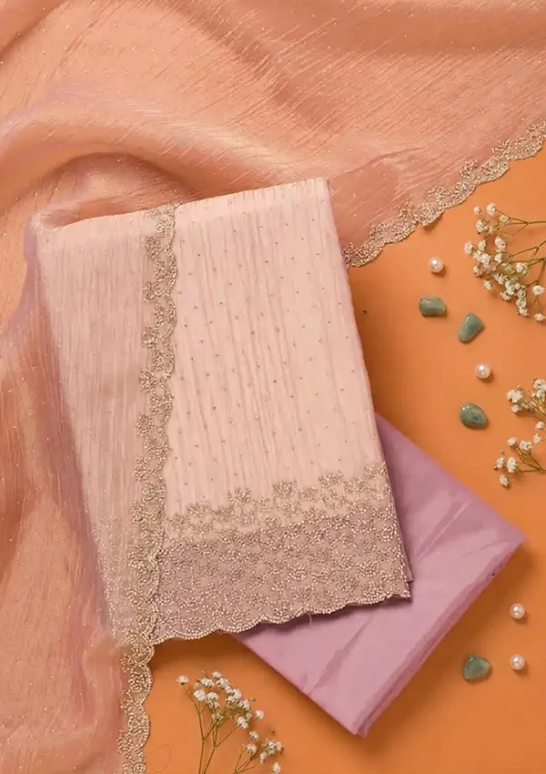 Lavender_Tissue_Gold_Stonework_Unstitched_Dress_Material_With_Matching_Bottom_And_Dupatta