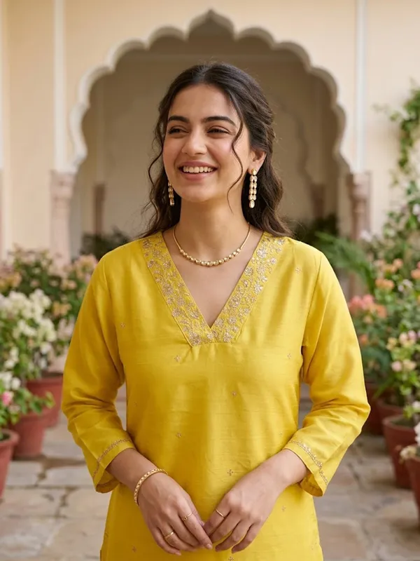 Yellow_Art_Silk_Cording_Straight_Kurta_With_Pant_Regular_And_Dupatta