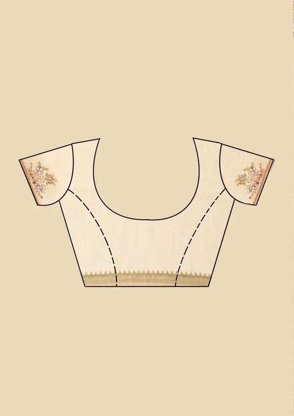 Beige_Chanderi_Threadwork_Saree_With_Matching_Blouse_Piece