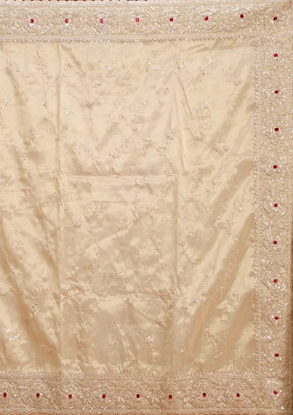 Beige_Tissue_Sequins_Saree_With_Matching_Blouse_Piece