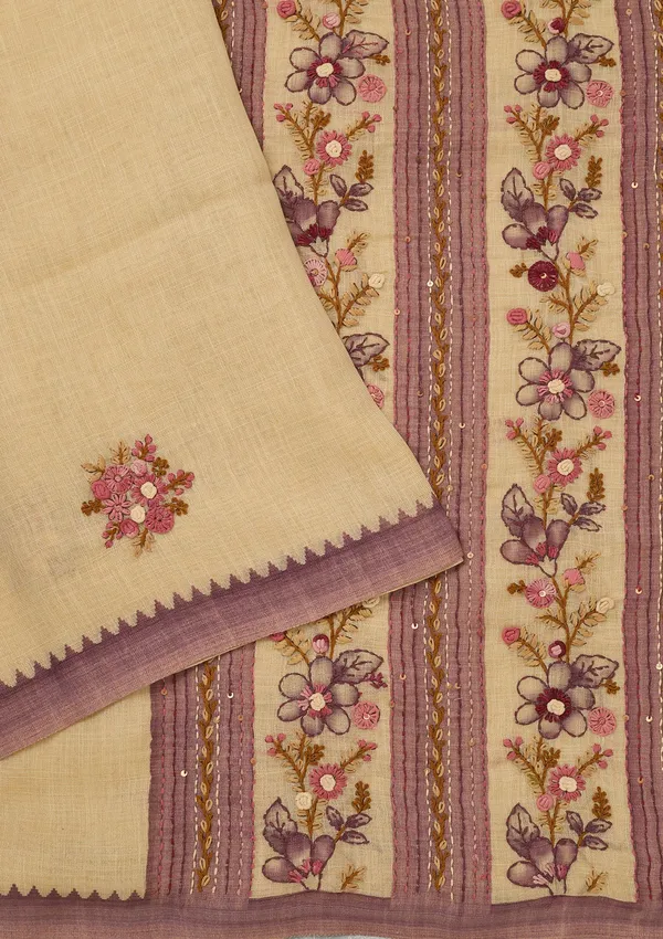 Beige_Chanderi_Threadwork_Saree_With_Matching_Blouse_Piece