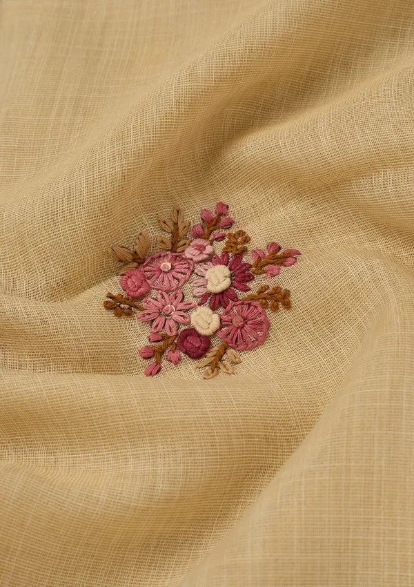 Beige_Chanderi_Threadwork_Saree_With_Matching_Blouse_Piece