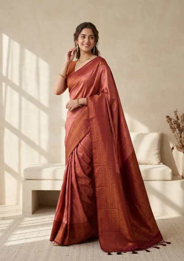Onion_Pink_Soft_Raw_Silk_Jaal_Saree_With_Matching_Blouse_Piece