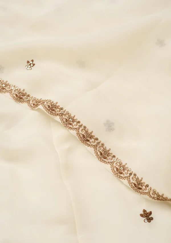 Off_White_Chanderi_Cording_Anarkali_Kurta_With_Pant_Regular_And_Dupatta