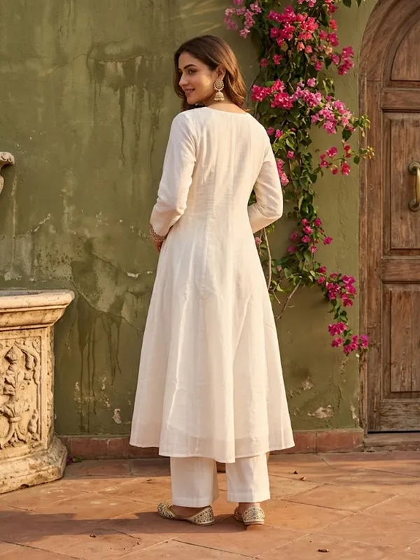 Off_White_Chanderi_Cording_Anarkali_Kurta_With_Pant_Regular_And_Dupatta