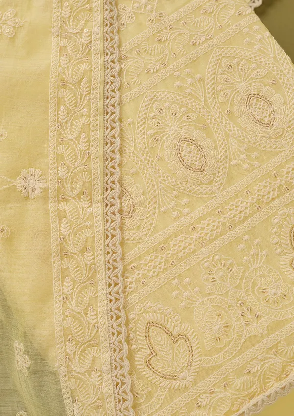 Lemon_Yellow_Cotton_Threadwork_Unstitched_Dress_Material_With_Matching_Bottom_And_Dupatta