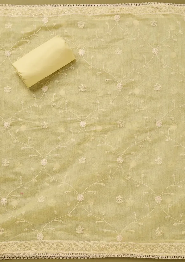 Lemon_Yellow_Cotton_Threadwork_Unstitched_Dress_Material_With_Matching_Bottom_And_Dupatta