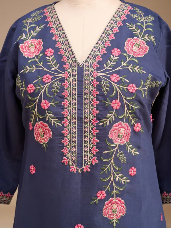 Navy_Blue_Art_Silk_Threadwork_Straight_Kurta_With_Pant_Regular_And_Dupatta