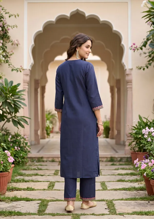 Navy_Blue_Art_Silk_Threadwork_Straight_Kurta_With_Pant_Regular_And_Dupatta