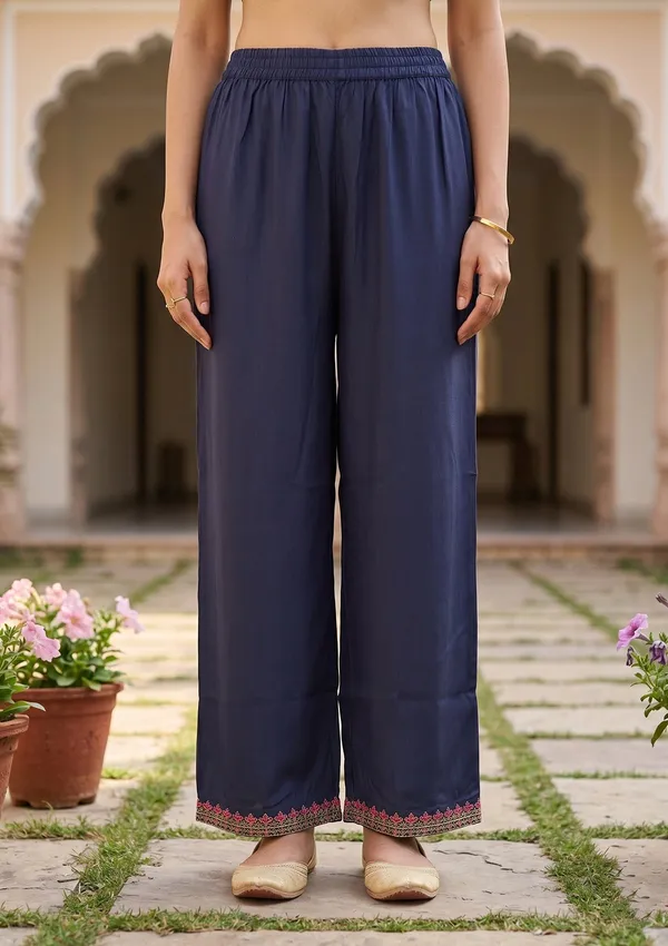 Navy_Blue_Art_Silk_Threadwork_Straight_Kurta_With_Pant_Regular_And_Dupatta