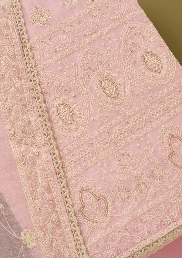Baby_Pink_Cotton_Threadwork_Unstitched_Dress_Material_With_Matching_Bottom_And_Dupatta