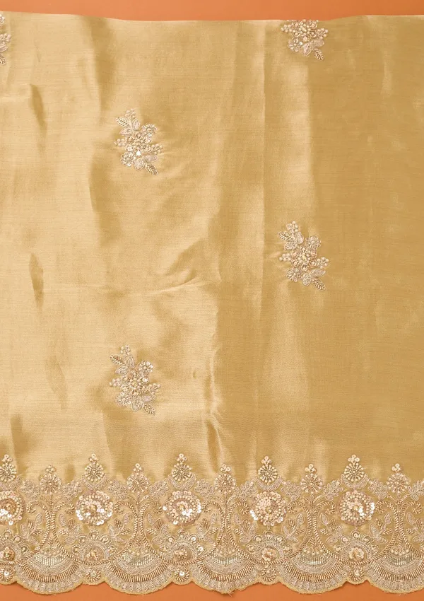 Beige_Tissue_Cutdana_Unstitched_Dress_Material_With_Matching_Bottom_And_Dupatta