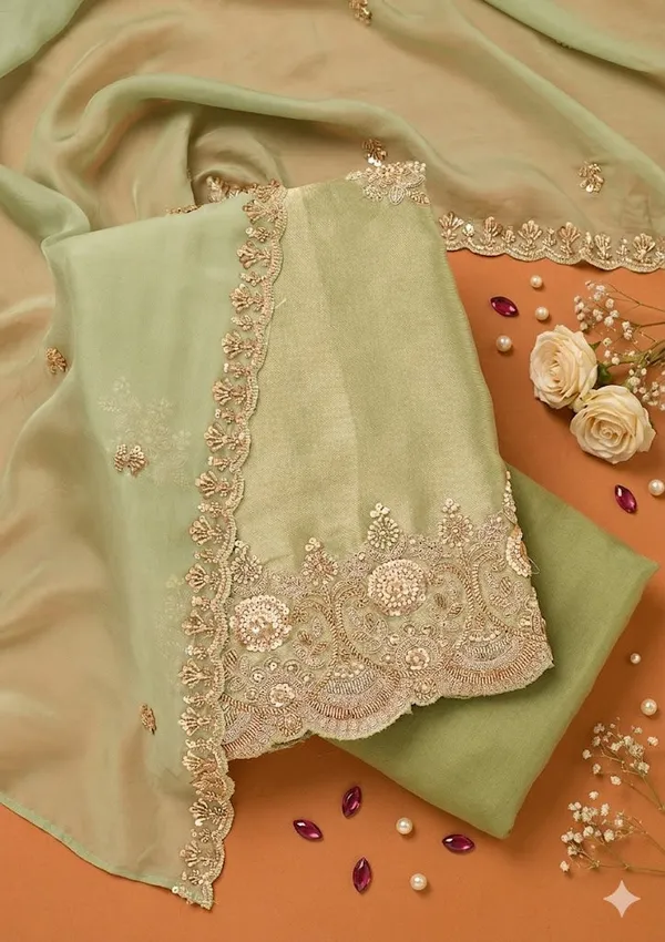 Sea_Green_Tissue_Cutdana_Unstitched_Dress_Material_With_Matching_Bottom_And_Dupatta
