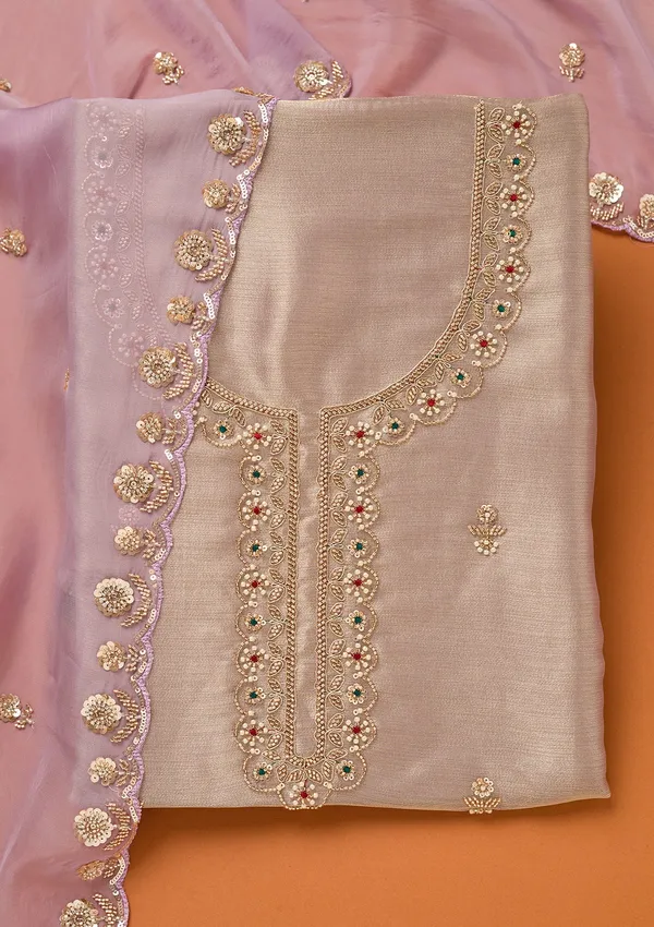 Lavender_Tissue_Cutdana_Unstitched_Dress_Material_With_Matching_Bottom_And_Dupatta