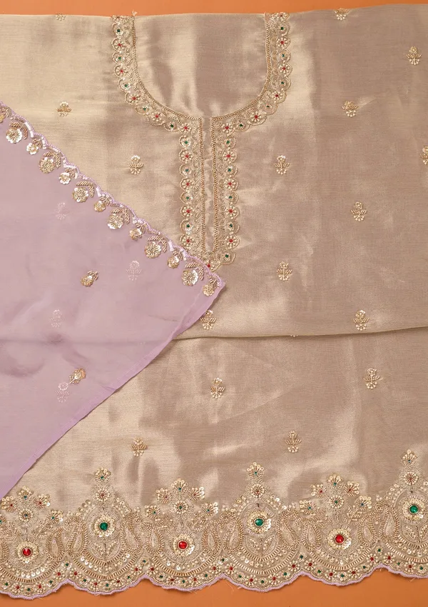 Lavender_Tissue_Cutdana_Unstitched_Dress_Material_With_Matching_Bottom_And_Dupatta