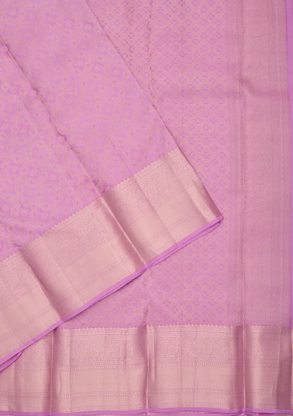Light_Lavender_Silk_Jaal_Gold_Zariwork_Saree_With_Matching_Blouse_Piece