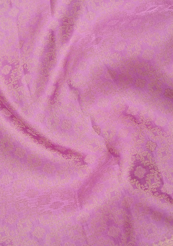 Light_Lavender_Silk_Jaal_Gold_Zariwork_Saree_With_Matching_Blouse_Piece