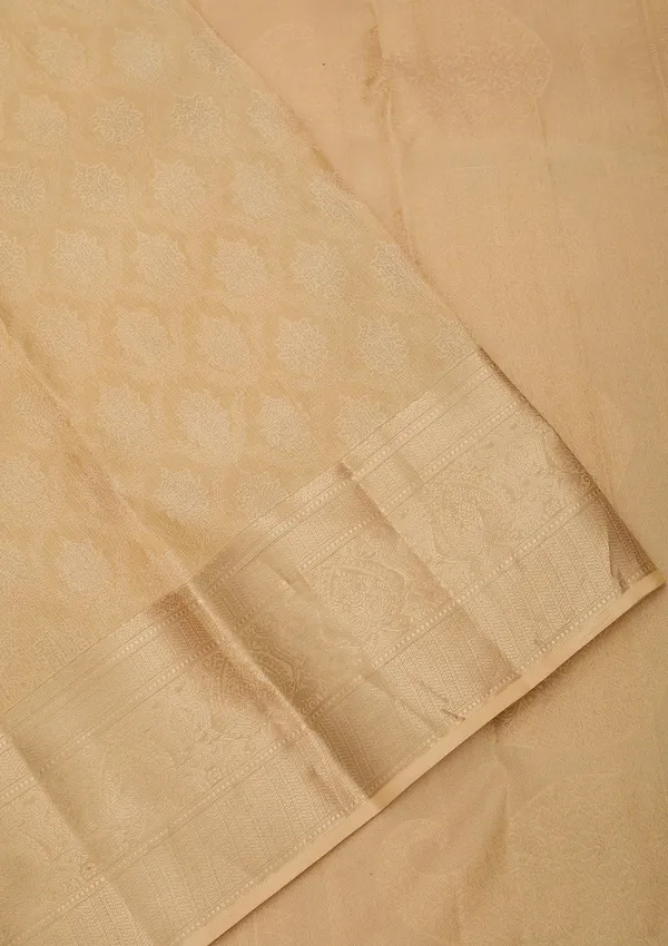 Beige_Silk_Jaal_Gold_Zariwork_Saree_With_Matching_Blouse_Piece