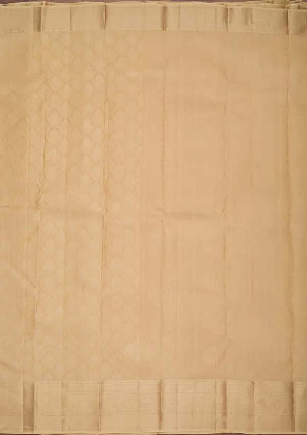 Beige_Silk_Jaal_Gold_Zariwork_Saree_With_Matching_Blouse_Piece