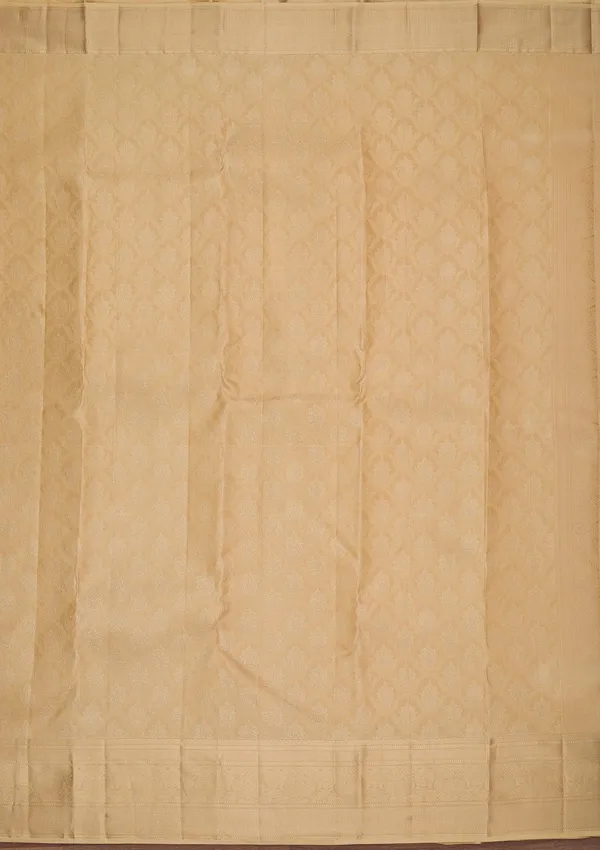 Beige_Silk_Jaal_Gold_Zariwork_Saree_With_Matching_Blouse_Piece