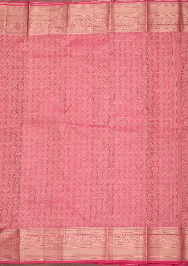 Pink_Silk_Jaal_Gold_Zariwork_Saree_With_Matching_Blouse_Piece