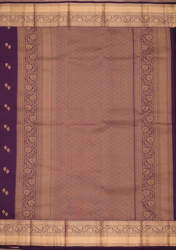 Purple_Silk_Buti_Zariwork_Saree_With_Matching_Blouse_Piece
