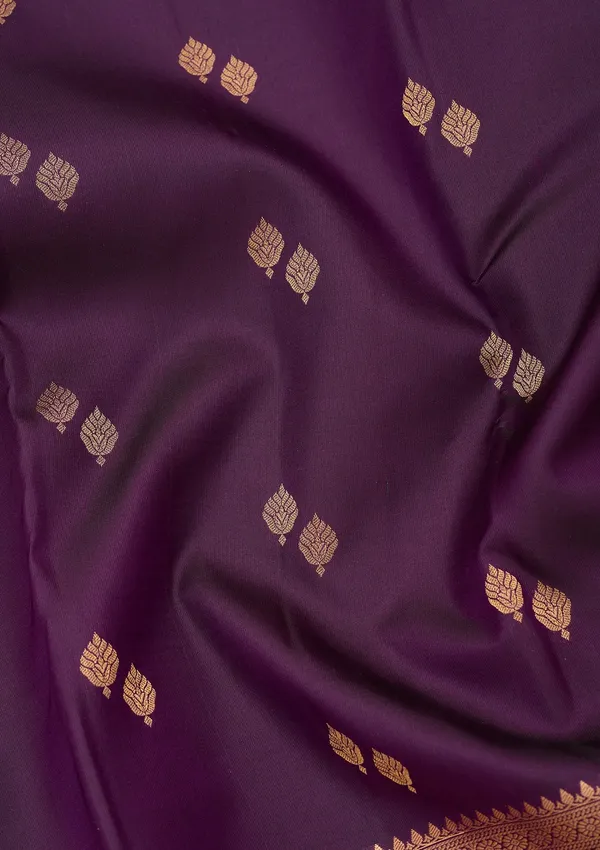 Purple_Silk_Buti_Zariwork_Saree_With_Matching_Blouse_Piece