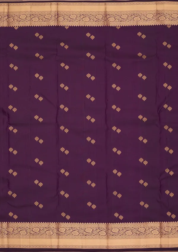 Purple_Silk_Buti_Zariwork_Saree_With_Matching_Blouse_Piece