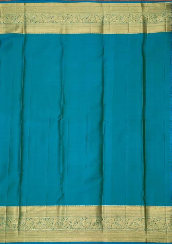 Turquoise_Blue_Dharmavaram_Pure_Silk_Saree