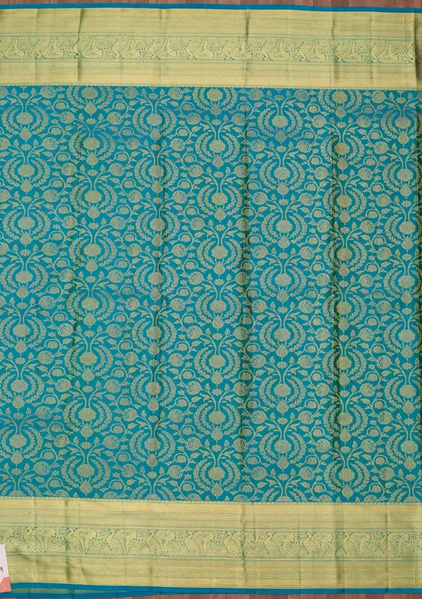 Turquoise_Blue_Dharmavaram_Pure_Silk_Saree