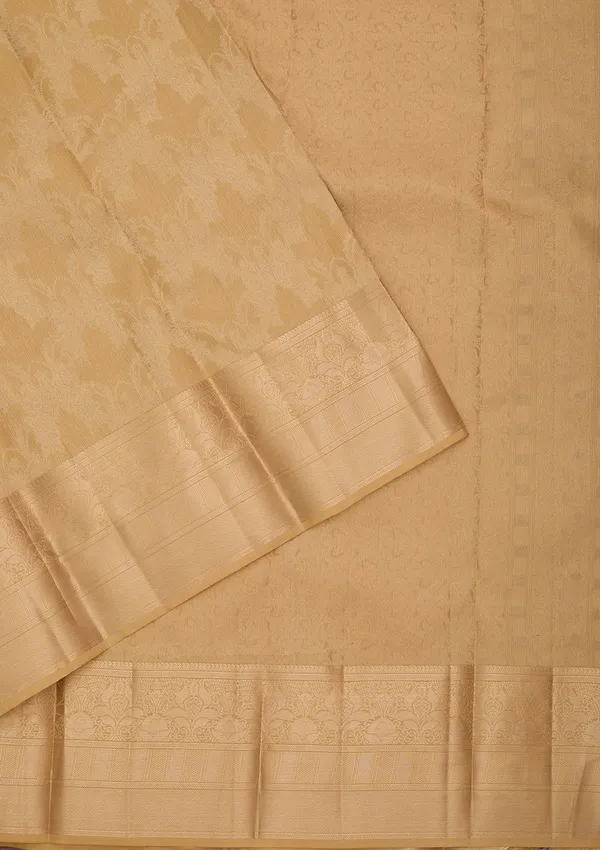 Beige_Pure_Silk_Jaal_Gold_Zariwork_Saree_With_Matching_Blouse_Piece