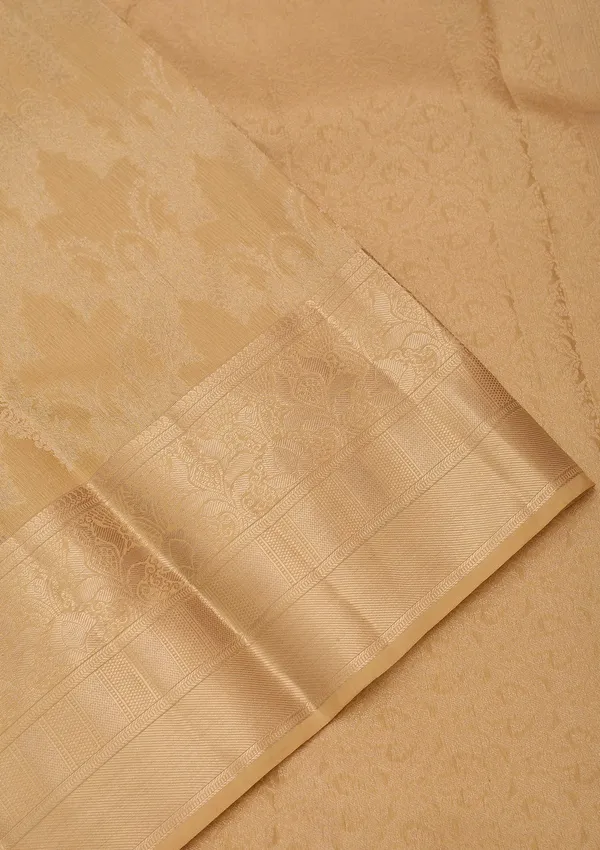 Beige_Pure_Silk_Jaal_Gold_Zariwork_Saree_With_Matching_Blouse_Piece