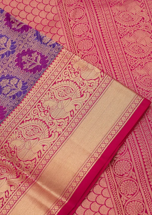 Purple_Silk_Jaal_Gold_Zariwork_Saree_With_Matching_Blouse_Piece