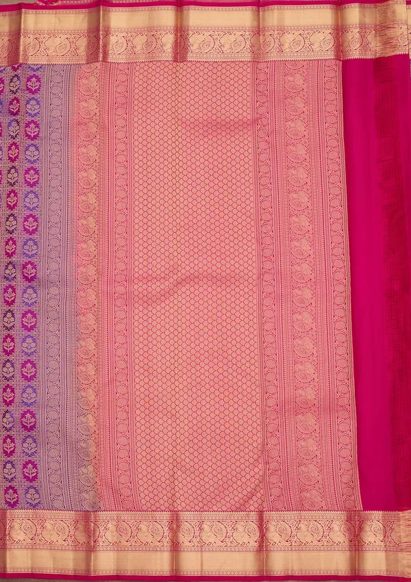 Purple_Silk_Jaal_Gold_Zariwork_Saree_With_Matching_Blouse_Piece