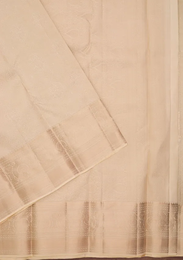 Cream_Silk_Jaal_Silver_Zariwork_Saree_With_Matching_Blouse_Piece