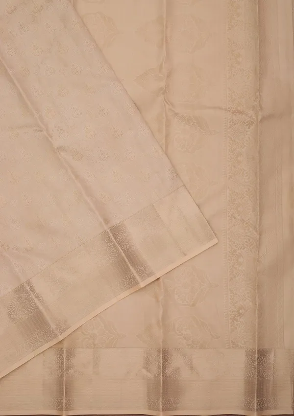 Cream_Silk_Jaal_Gold_Zariwork_Saree_With_Matching_Blouse_Piece