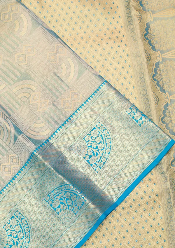 Sea_Green_Silk_Jaal_Gold_Zariwork_Saree_With_Matching_Blouse_Piece