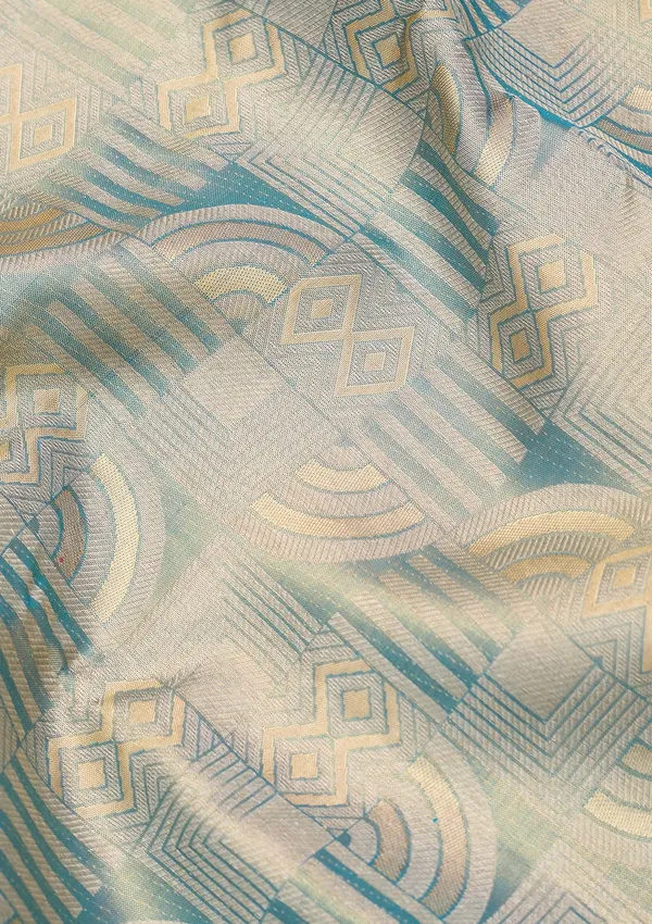 Sea_Green_Silk_Jaal_Gold_Zariwork_Saree_With_Matching_Blouse_Piece