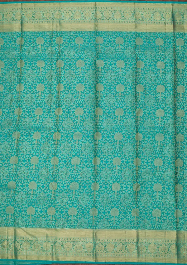 Turquoise_Blue_Dharmavaram_Pure_Silk_Saree