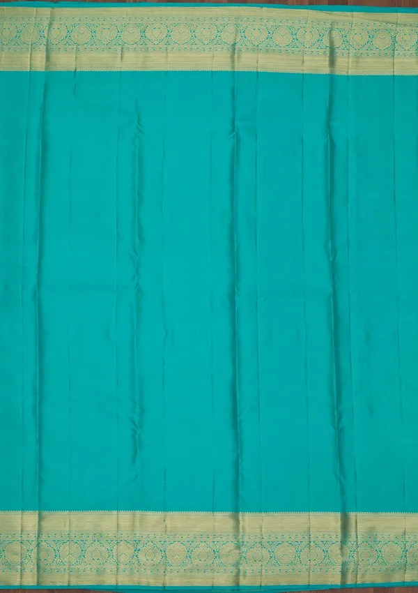 Turquoise_Blue_Dharmavaram_Pure_Silk_Saree