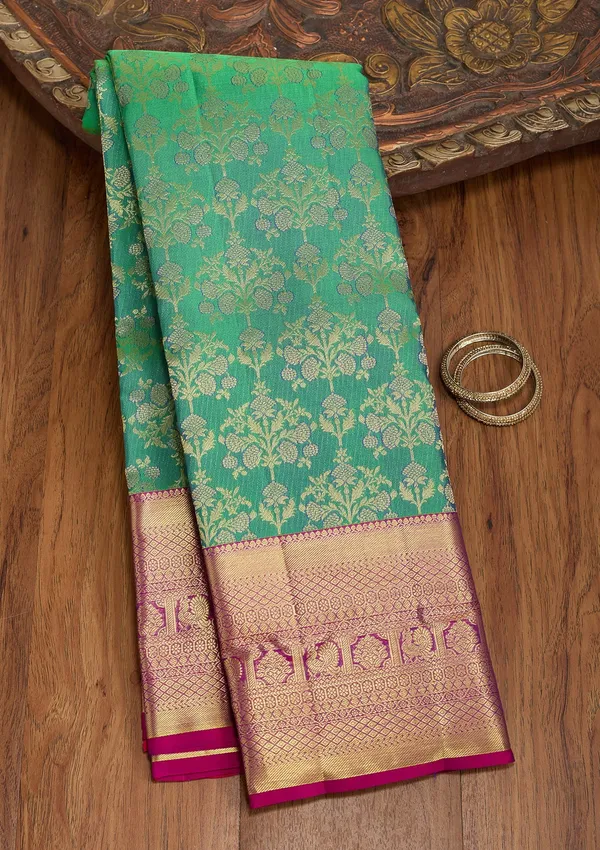Rama_Green_Dharmavaram_Pure_Silk_Saree