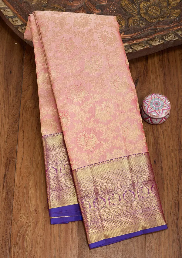 Pink_Kanjivaram_Pure_Silk_Saree