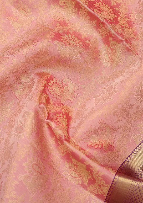 Pink_Kanjivaram_Pure_Silk_Saree